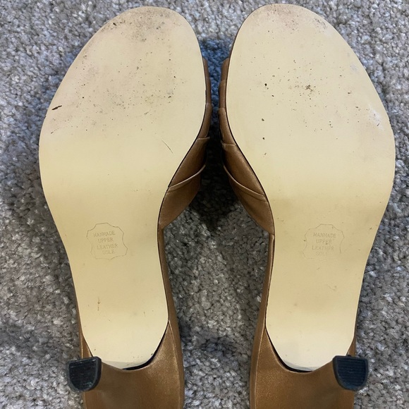 Caparros bronze silk high heel sandals with rhinestones size 8.5 Worn on… - Picture 7 of 13